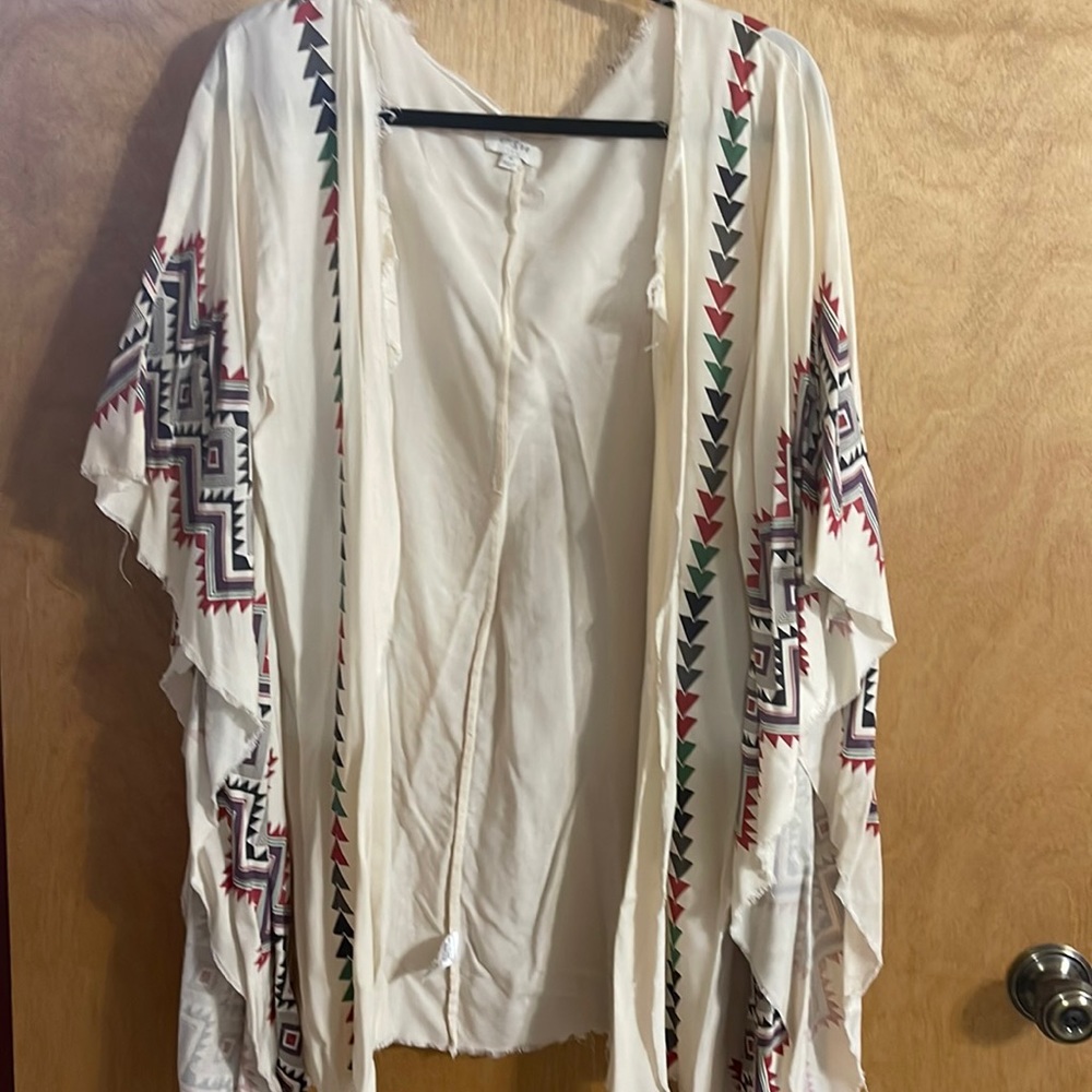 Cardigan with Aztec print